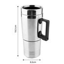 Tasse bouilloire de 300ml em aço inox para carro, suporte para bebidas e alimentos, compatível com veículos 12V e 24V.