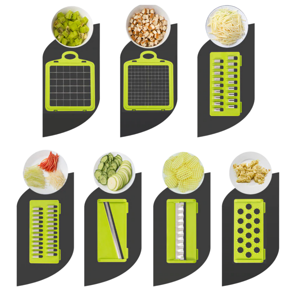 Mandoline multifuncional 8 em 1 da Anuosi para corte, fatiar e ralar em utensílio de cozinha e pâtisserie.