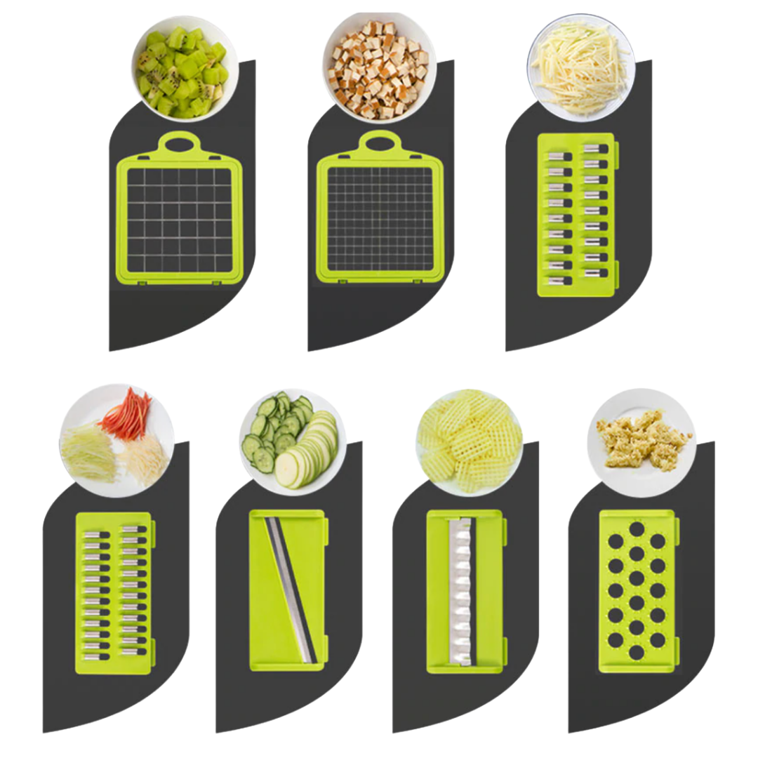 Mandoline multifuncional 8 em 1 da Anuosi para corte, fatiar e ralar em utensílio de cozinha e pâtisserie.