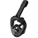 Máscara de mergulho com snorkel de visão panorâmica de 180° da Wildhorn Outfitters, em acabamento preto, ideal para esportes aquáticos.