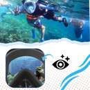 Máscara de mergulho com snorkel Wildhorn Outfitters, vista panorâmica de 180°, máscara transparente para esportes aquáticos.