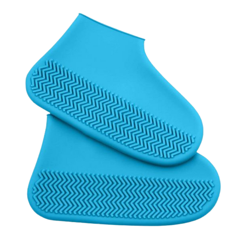 Par de capas de proteção para sapatos em silicone impermeável da Popvcly, em azul, ideal para proteger calçados contra água