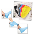 Par de capas de proteção para calçados de silicone impermeável, ideal para manter os sapatos secos e limpos.