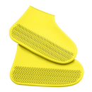 Par de capas de proteção para calçados em silicone impermeável, cor amarela, ideal para manter os pés secos.