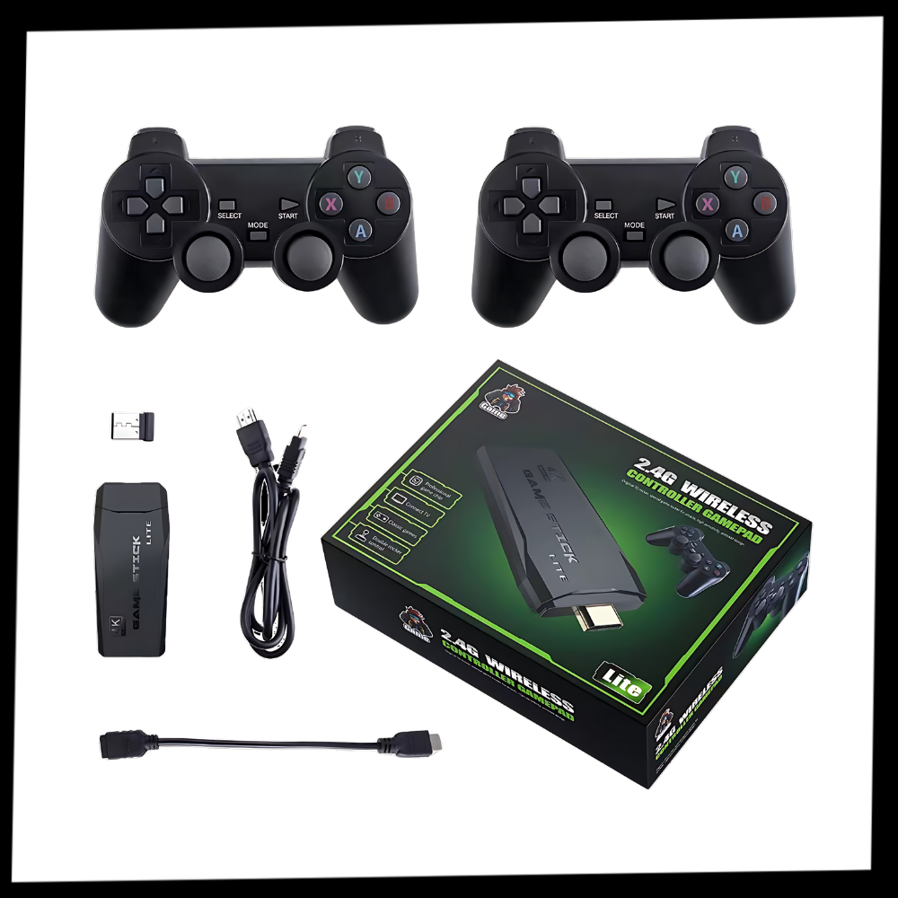 Console de jogos retro Crzm, pacote com mais de 20.000 jogos clássicos em console de videogame vintage.