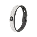 Pulseira antistática Bsmean com 2000 íons, feita em material branco, ideal para neutralizar eletricidade estática.