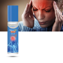 Frasco de óleo essencial 21 Drops para aliviar dores de cabeça, com gotas de óleo natural e frasco de vidro transparente.