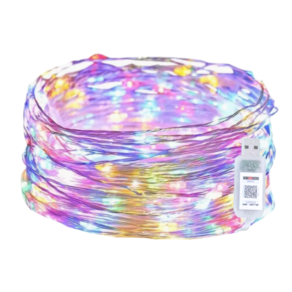 Ampolas de LED USB Moocorvic com 210 lâmpes, sincronização musical e comprimento de 10 metros para decoração luminosa.
