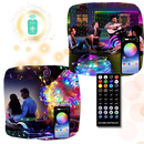 Conjunto de 210 lâmpadas LED USB Moocorvic com sincronização musical para iluminação ambiente decorativa.