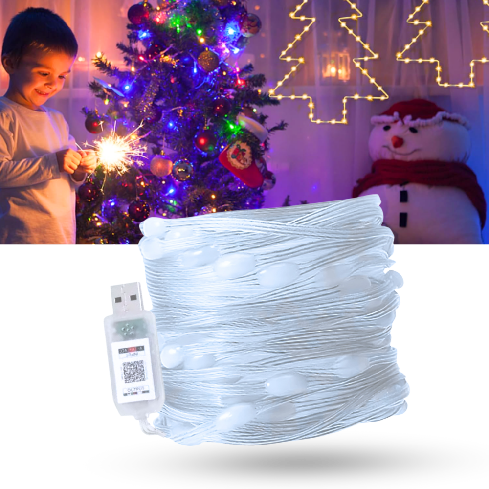 Conjunto de 210 lâmpadas LED USB Moocorvic com sincronização musical e controle de luzes coloridas.