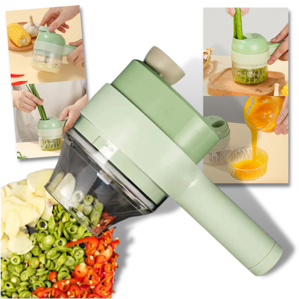Acessórios para eletrodoméstico manual da marca Alexsix, incluindo moinho e hachoir para uso na cozinha.