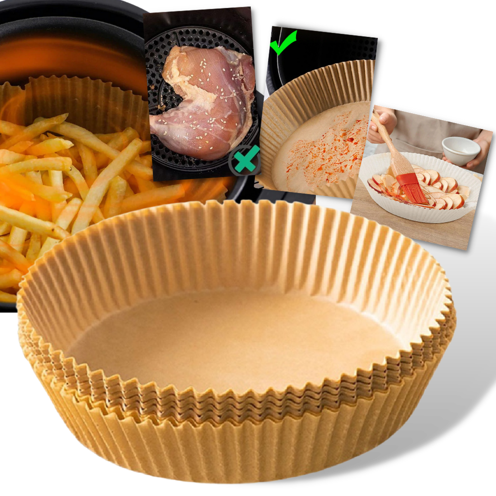Papéis descartáveis Kingbest para fritadeira, pacote de revestimentos de papel para cozinhar e assados em material de confeitaria