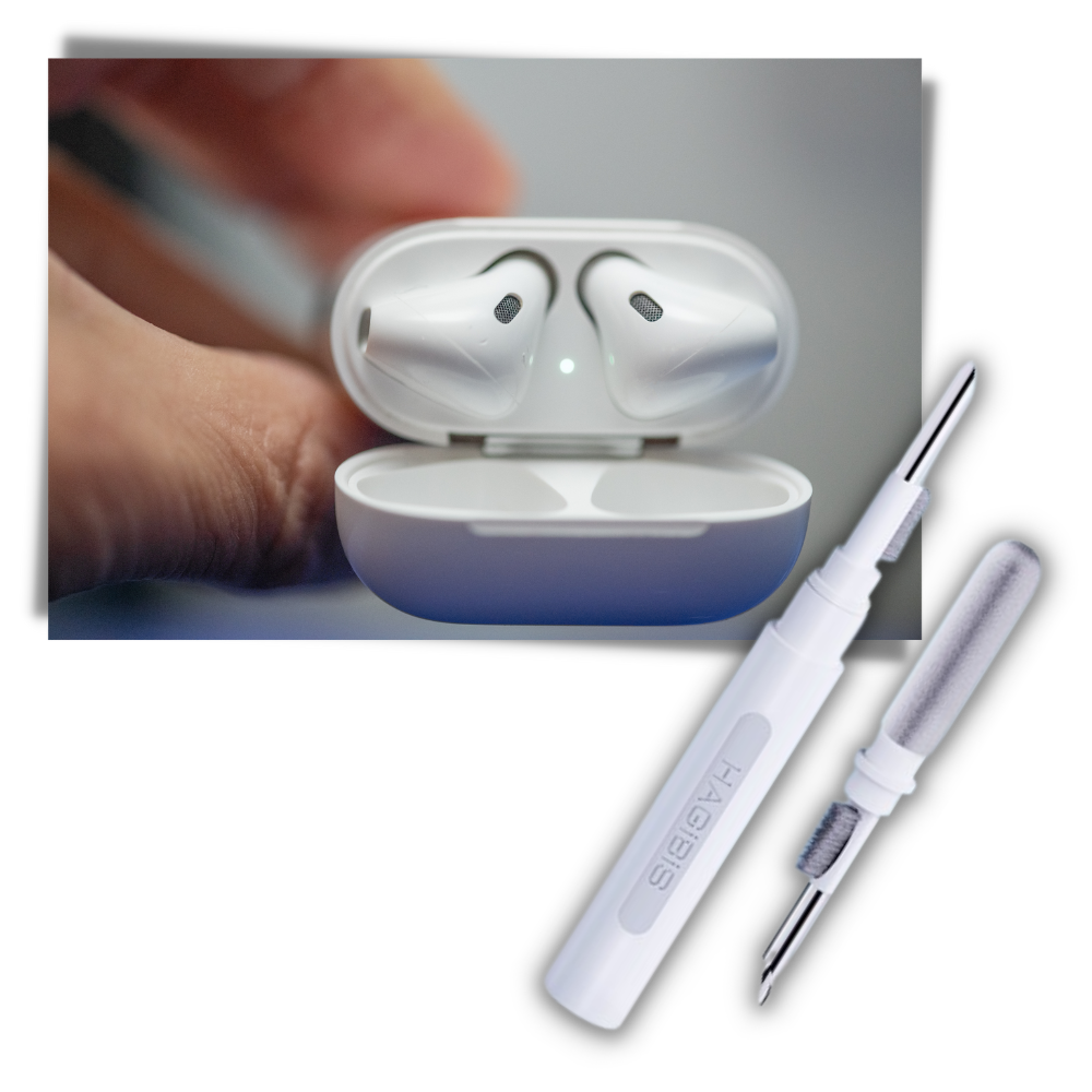 Kit de limpeza para fones de ouvido Benson, acessórios áudio para higienização de earbuds com escovas e ferramentas.