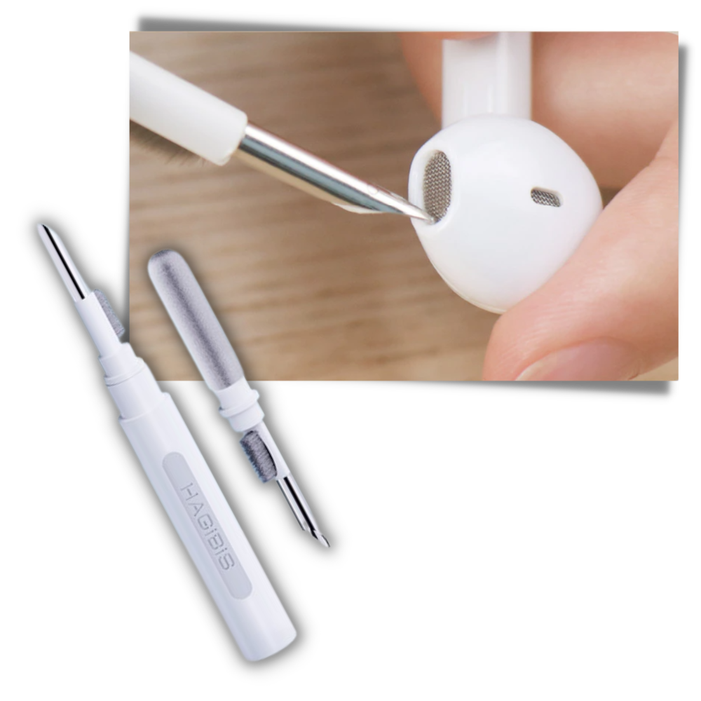 Kit de limpeza para fones de ouvido Benson, acessórios de áudio com escovas e ferramentas para higiene de dispositivos.