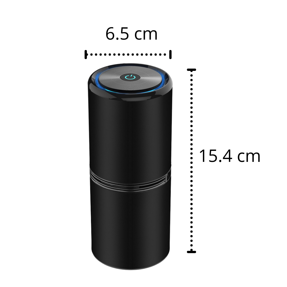 Purificador de ar iônico Atlas, dispositivo de climatização com filtro de ar visível na imagem.