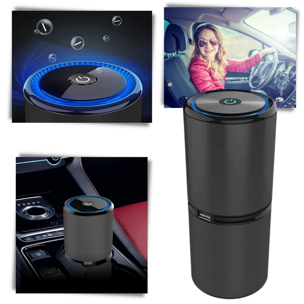 Purificador de ar iônico Atlas, dispositivo de climatização com filtro para melhorar a qualidade do ar em ambientes internos.