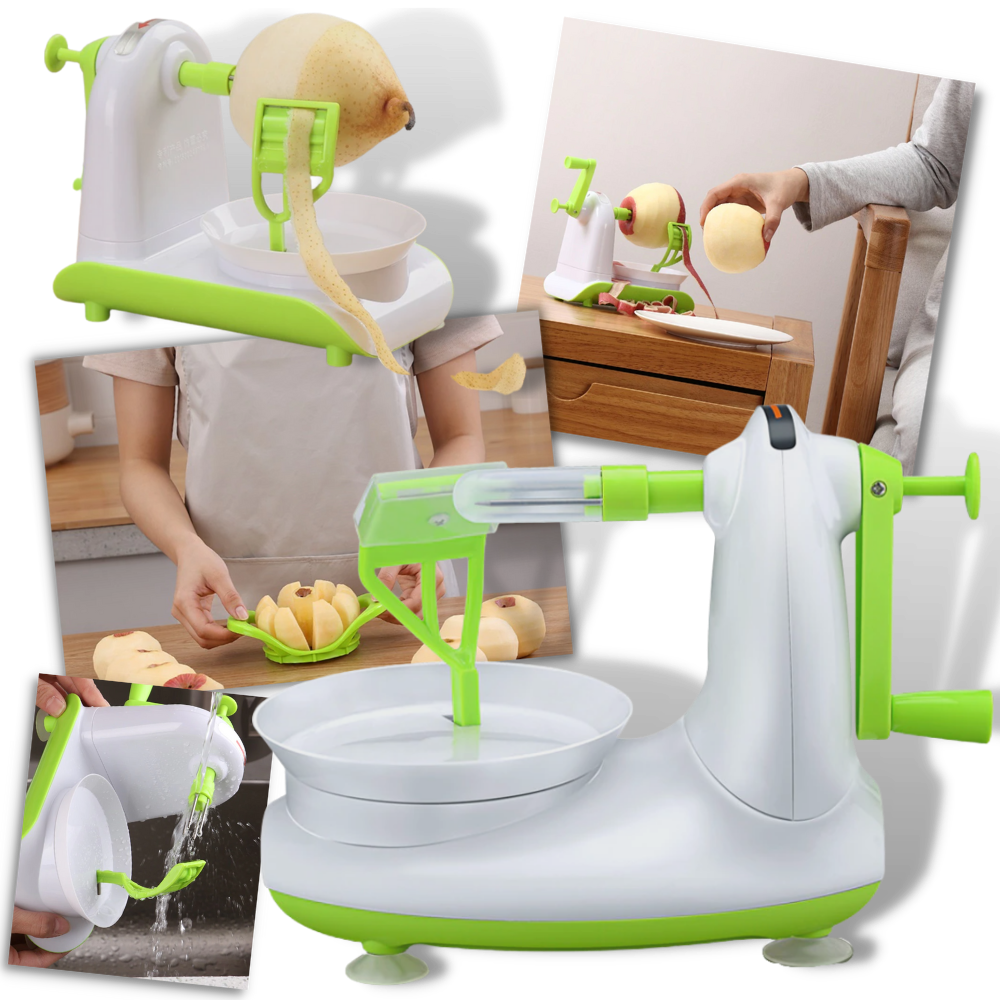 Éplucheador de frutas manual da marca Haribason, utensílio de cozinha para descascar maçãs com manivela.