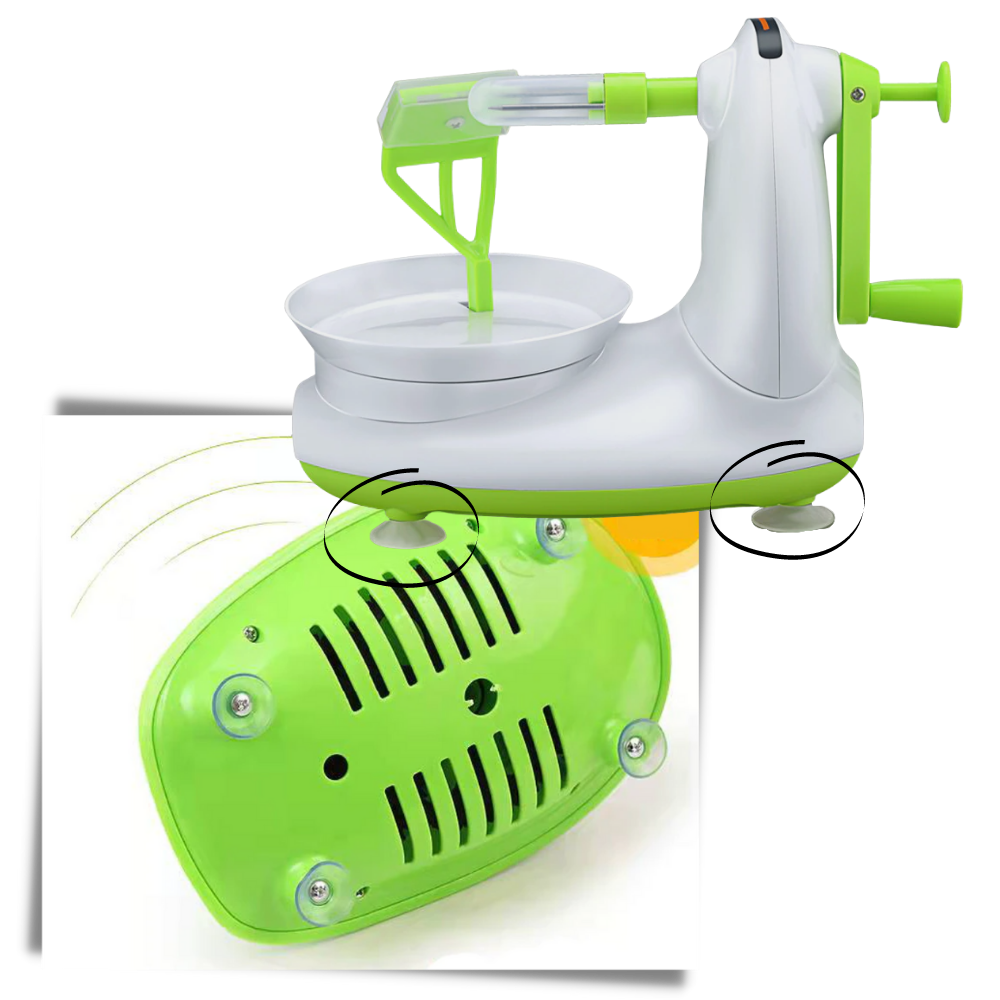 Epcurador de frutas manual da Haribason, utensílio de cozinha para descascar maçãs com manivela de forma segura.
