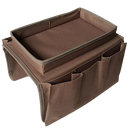 Acessório de armazenamento para braço de sofá Lemonbest, bolsa de proteção marrom para organizador de braço de sofá.