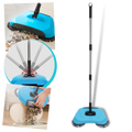 Aspirador de mão com tubo telescópico para limpeza doméstica, marca Bluelans, mostrando o aparelho em uso.
