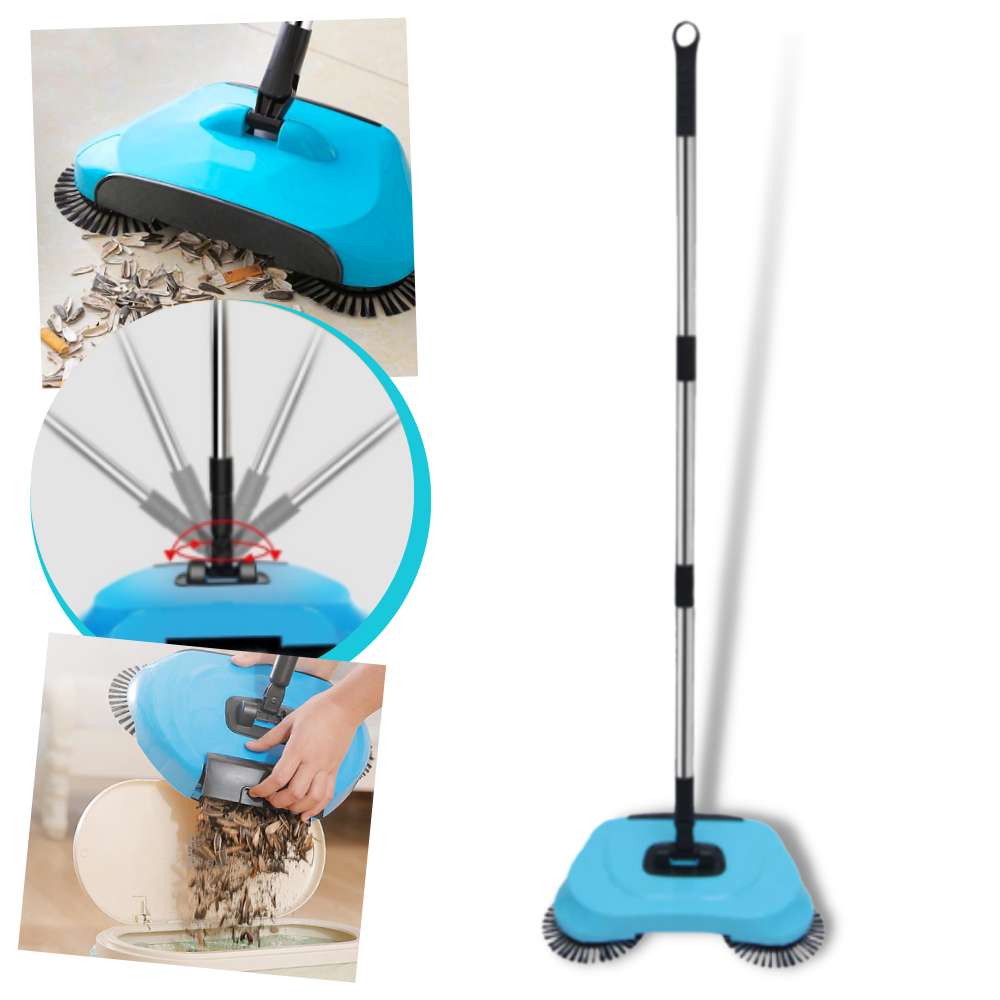 Aspirador de mão com tubo telescópico para limpeza doméstica, marca Bluelans, mostrando o aparelho em uso.