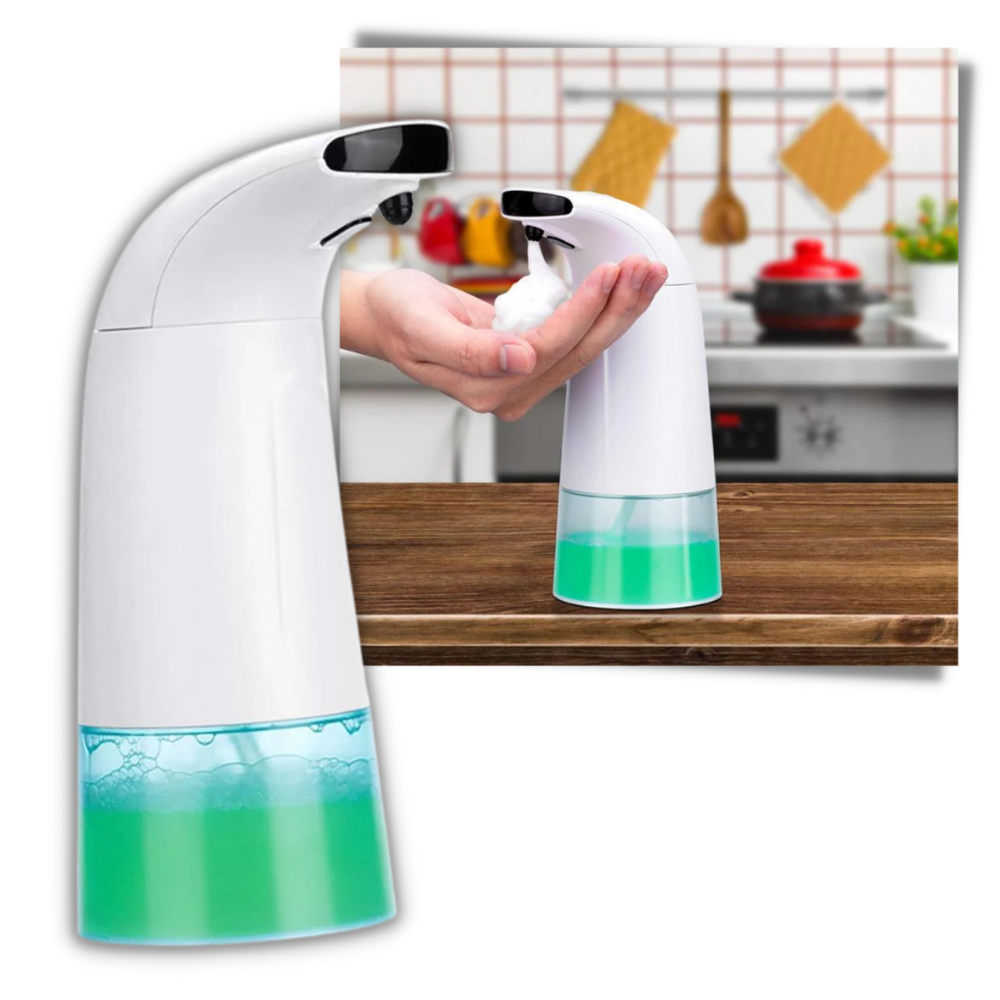 Distributeur automático de sabonete líquido e loção da Vinjoyce, com design moderno e sensor para lavagem das mãos.