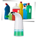 Distributeur automático de sabonete e loção Vinjoyce, compatível com diferentes tipos de sabão em embalagem ampla.