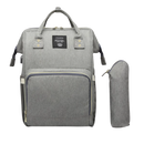 Mochila de maternidade cinza Vbiger, sac à dos espaçoso com alças ajustáveis e bolsos laterais, ideal para mães e bebês.