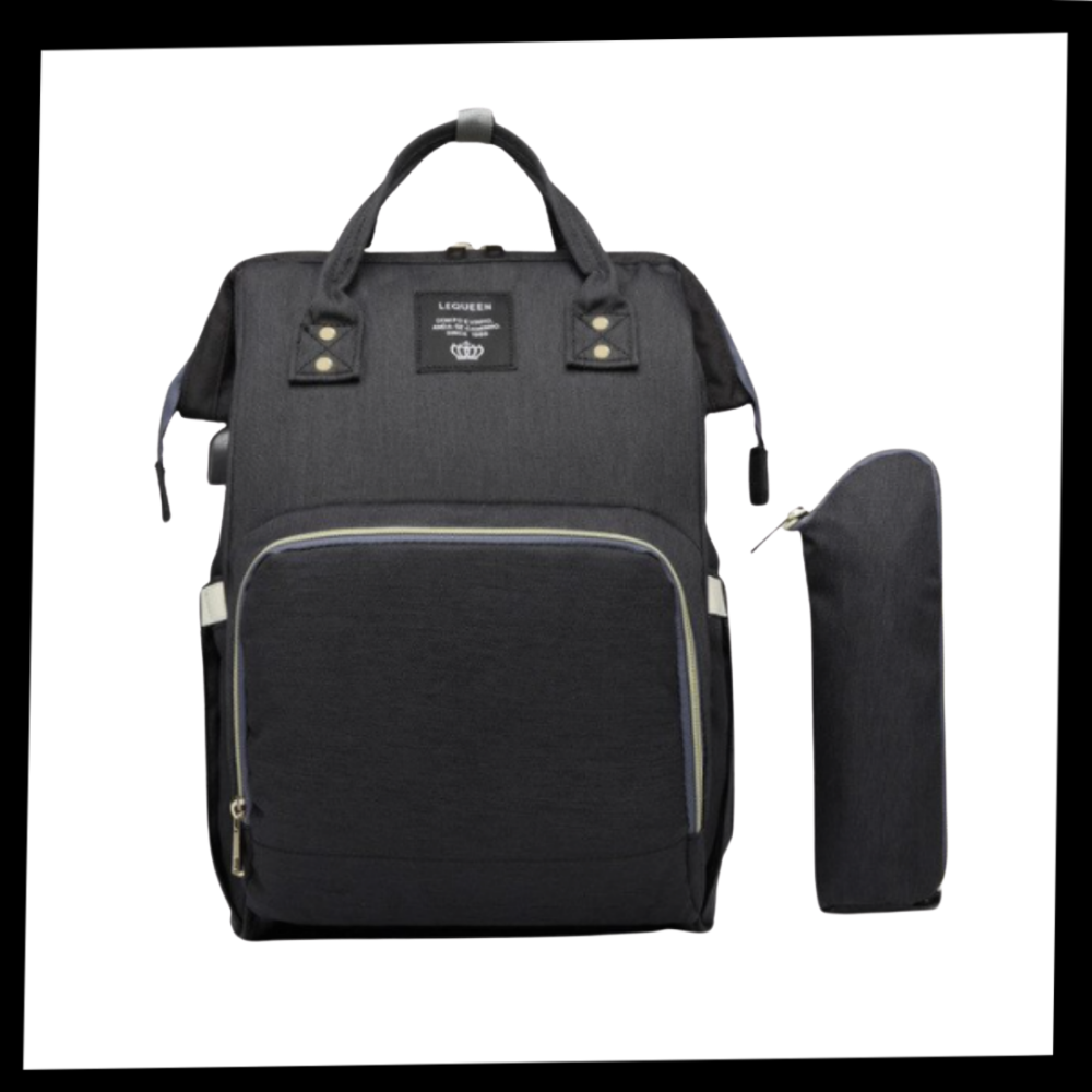 Mochila de maternidade Vbiger, saco a dos com compartimentos espaçosos, ideal para mães e recém-nascidos, vista frontal.