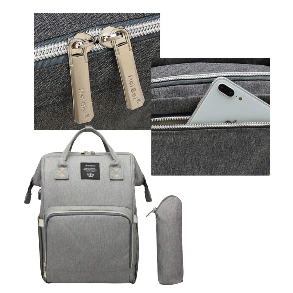 Mochila de maternidade Vbiger à prova d'água e resistente, com compartimentos espaçosos para itens de bebê.