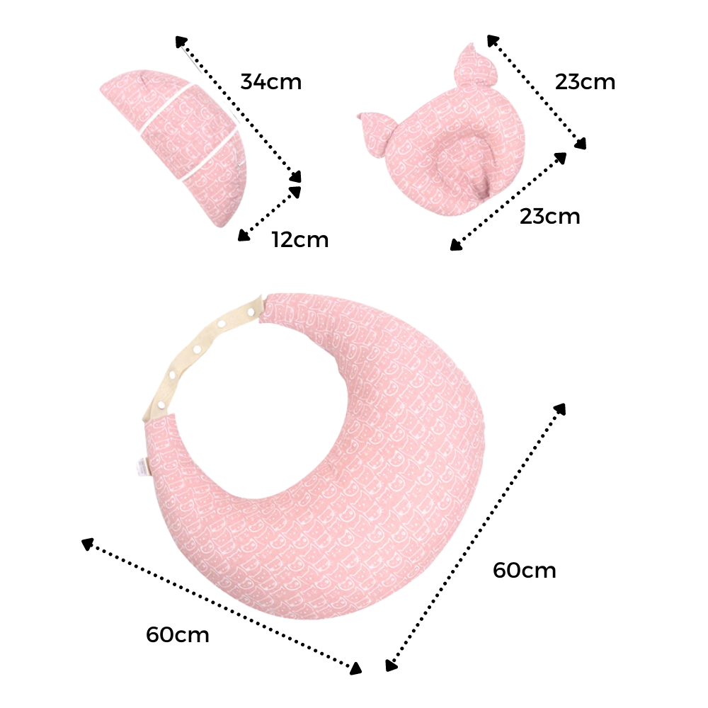 Almofada de maternidade Momcozy para amamentação, confortável e acolchoada, ideal para suporte durante a amamentação.