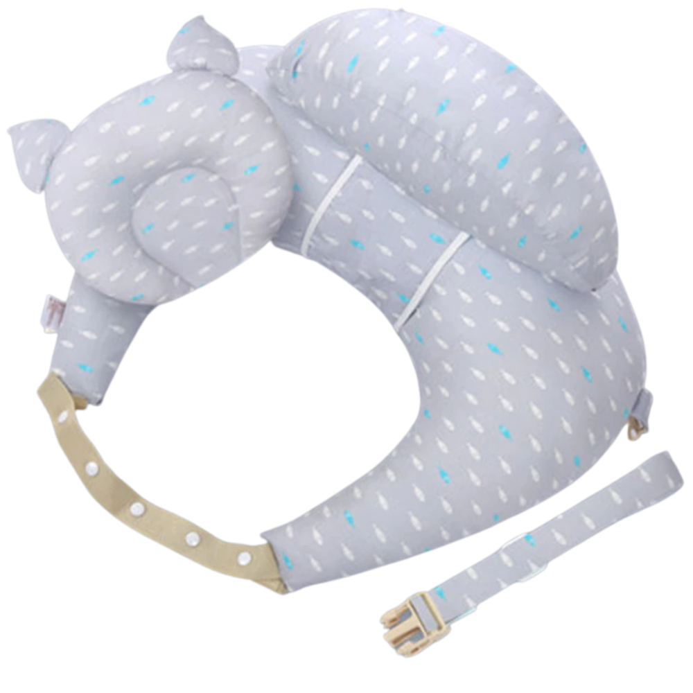 Travesseiro de maternidade Momcozy, almofada de amamentação confortável com design de peixe para suporte durante a amamentação