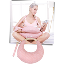 Almofada de maternidade Momcozy, cossino de amamentação multifuncional com enchimento confortável e design ergonômico.