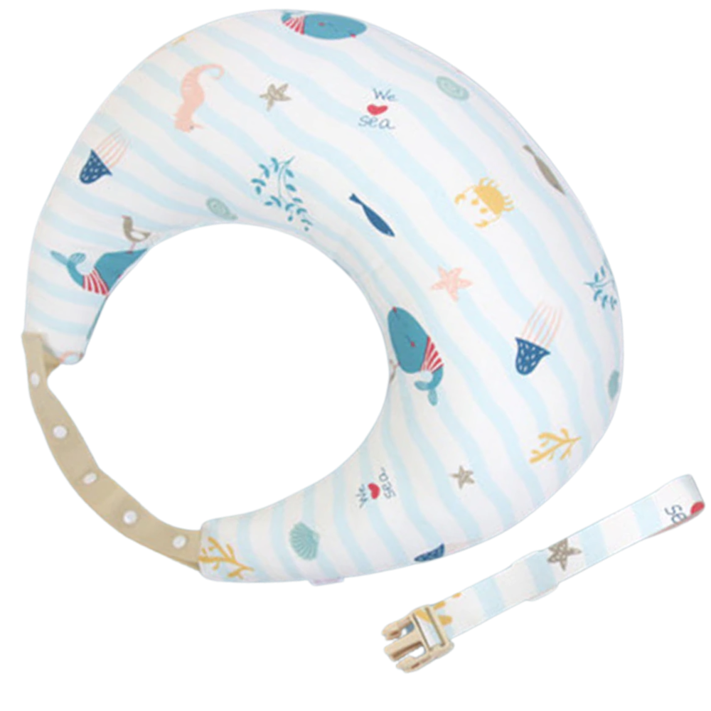 Travesseiro de maternidade Momcozy para amamentação, com enchimento macio e design ergonômico para conforto da mãe e bebê