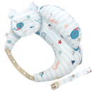 Almofada de maternidade Momcozy, cuscinho de amamentação com encosto, em tecido macio e confortável para suporte durante amamentação.