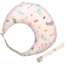 Almofada de maternidade Momcozy, travesseiro de amamentação branco com estampa de floresta, ideal para apoio confortável durante a amamentação