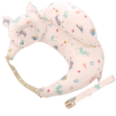 Almofada de maternidade Momcozy, travesseiro de amamentação branca com estampa floresta, para suporte confortável durante a amamentação.