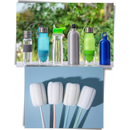 Escova de limpeza multifuncional Aomeily com esponja para limpeza doméstica e utensílios, ideal para facilitar a higiene.