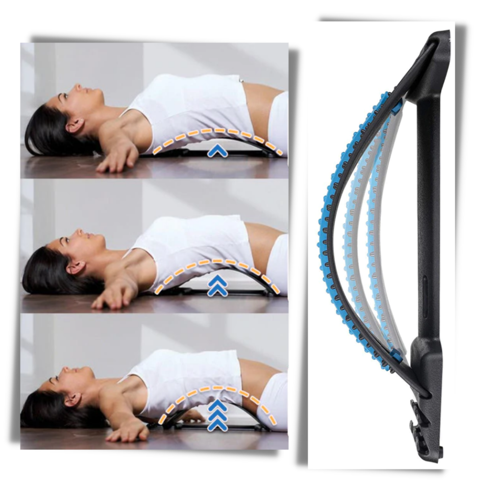 Dispositivo de alongamento e massagem dorsal Tangnade para alívio do dorso, ajustável e confortável para uso doméstico.