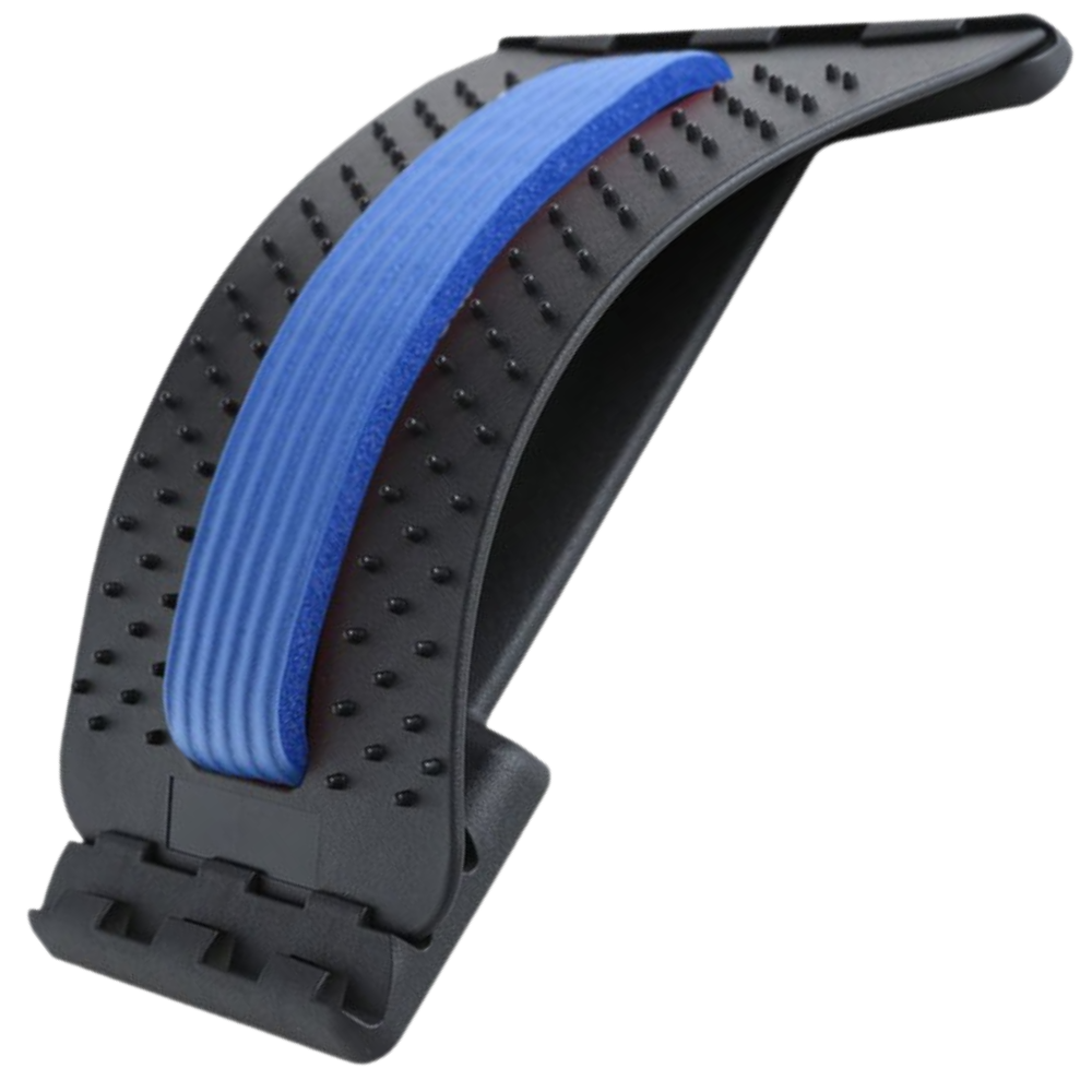 Dispositivo de alongamento e massagem dorsal Tangnade em cor azul para alívio e cuidado do cuidado do dorso.