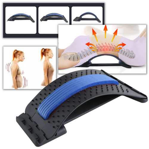 Dispositivo de alongamento e massagem dorsal Tangnade, aparelho para alívio e cuidado da região das costas.