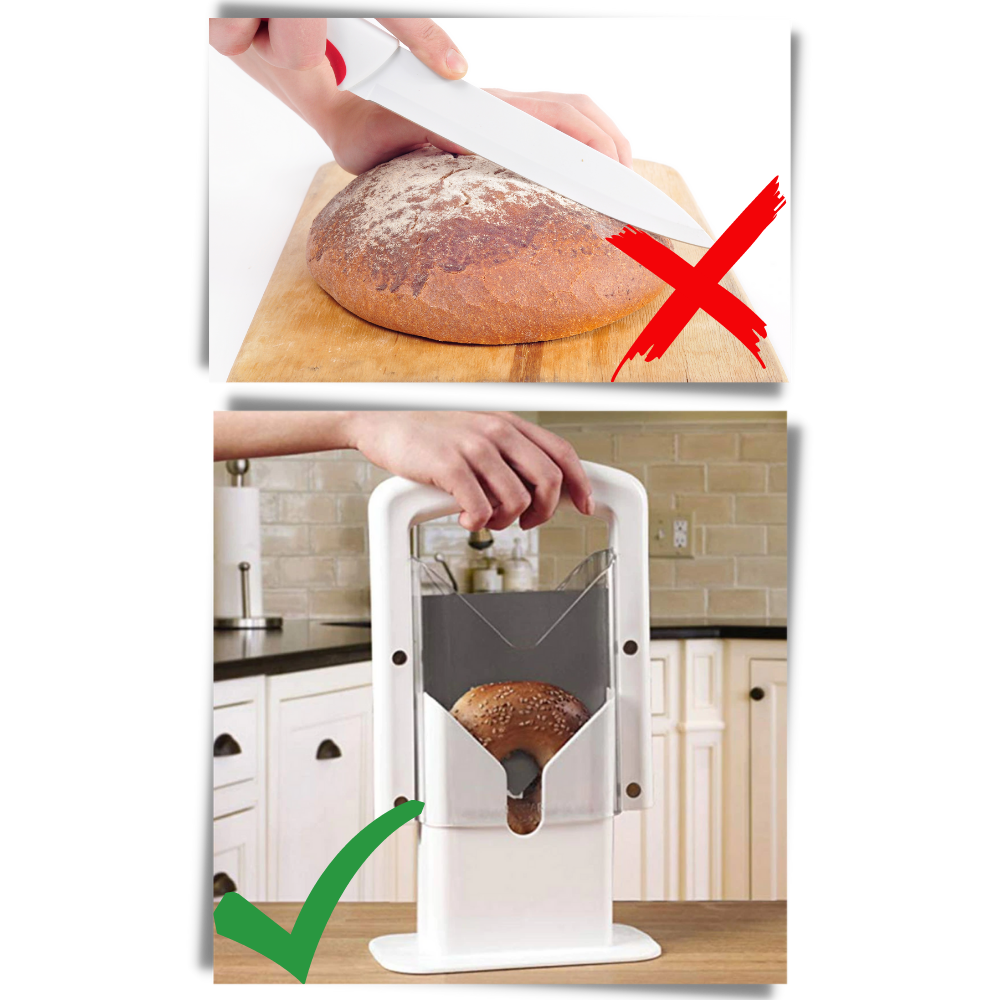 Faca tranchadora de bagels portátil Cibee, utensílio de cozinha para cortar bagels com segurança e precisão