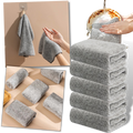 Conjunto de serviettes de microfibra de bambu, toalhas macias e absorventes em embalagem com várias unidades.