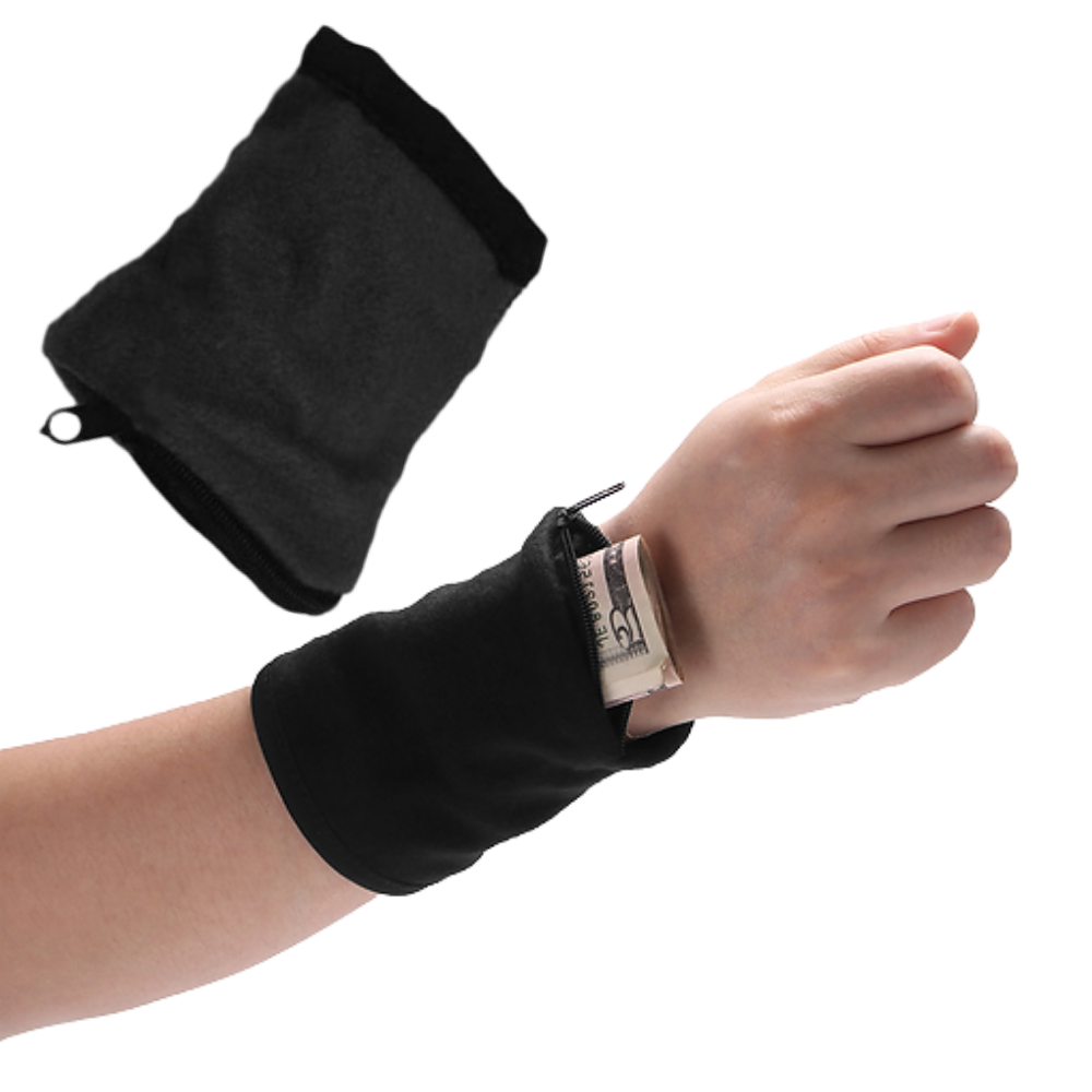 Pochete de punho Colaxi leve e compacta, ideal para carregar objetos essenciais com praticidade e estilo.