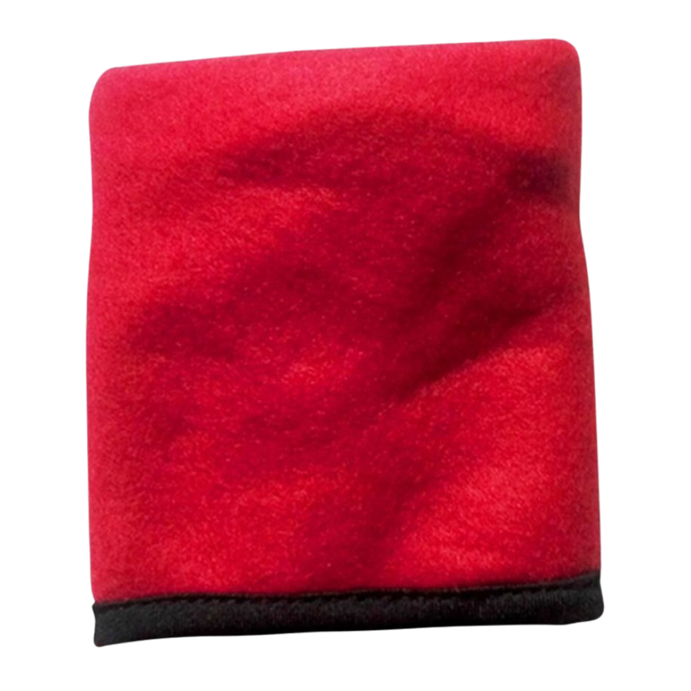 Serre-poignets Colaxi vermelho com alça de mão, acabamento elegante e design compacto para uso diário.