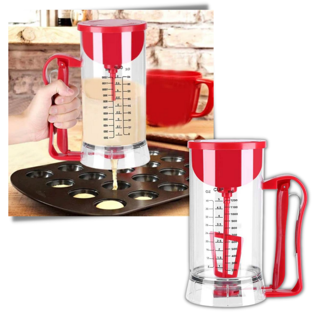 Misturador e distribuidor de massa sem fio Carootu para preparar panquecas de forma fácil e prática na cozinha.