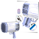 Souffleur de bulles Bazooka Autrucker 69 trous, jouet d'activité colorido fácil de usar e recarregável, para diversão ao ar livre.