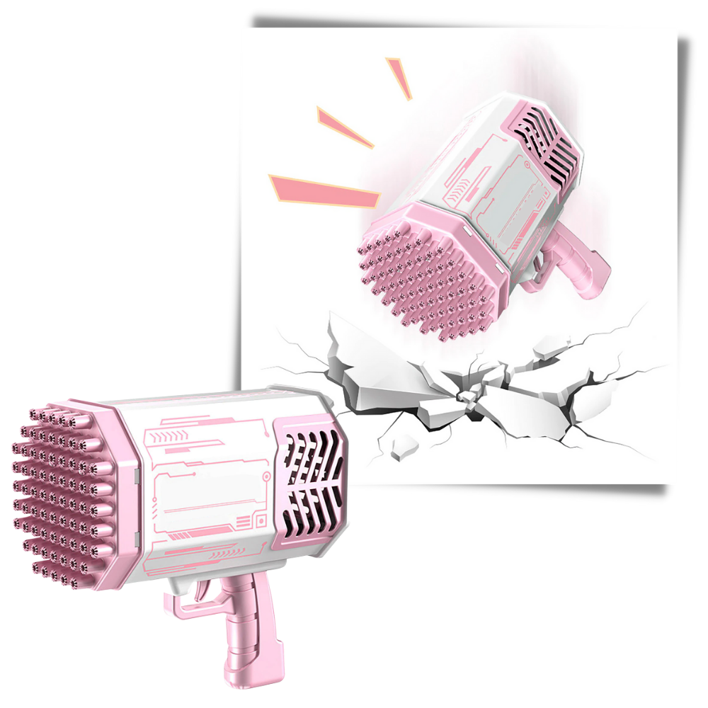 Souffleur de bolhas Bazooka 69 buracos da marca Autrucker, brinquedo de atividade seguro e resistente com 69 buracos para bolhas.