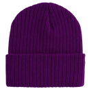 Gorro côtelé clássico da Bangcool, em tecido roxo, com design simples e elegante, ideal para clima frio.