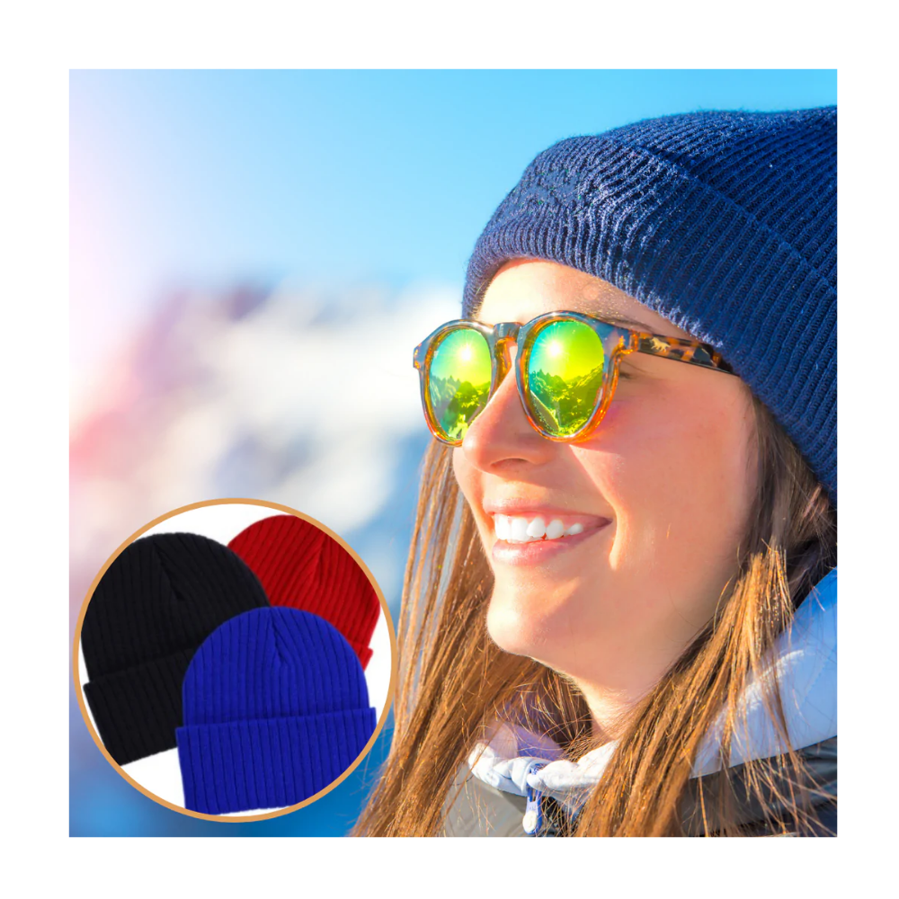 Gorro côtelé clássico da Bangcool, estilo casual, com acabamento em tricô e design ajustado, em cor neutra.